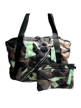 Go Dash Dot Gemma Mint Chip Puffy Tote 2 Bags! NWOT